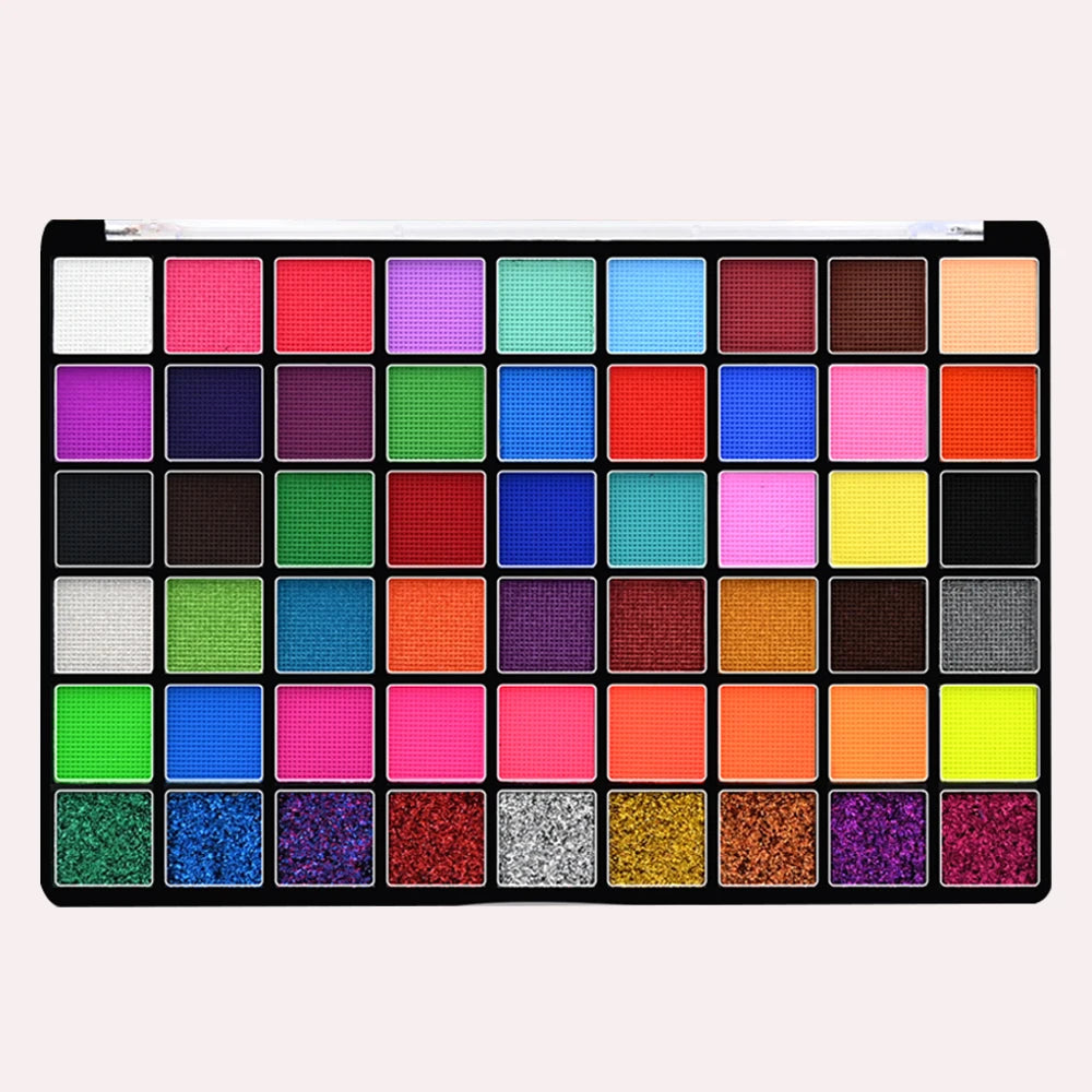 54 Colors Professional Body Face Paint kit For Party ﻿Face Paint Kit Water Based Non Toxic Face Paint Palette Water Soluble High