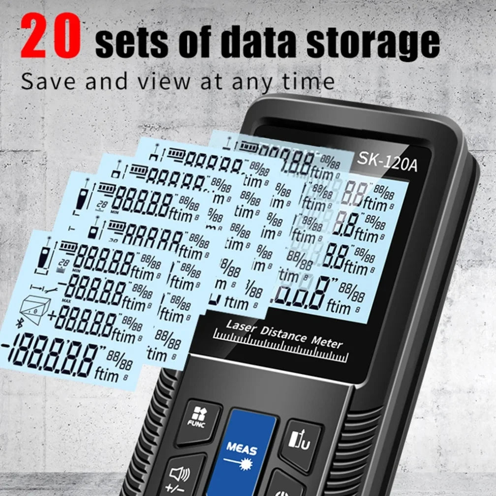 1PC Portable Handheld Lasers Measure Tape Tool Digital Display Distance Meter Intelligent Rangefinder 40m 50m 70m 100m 120m