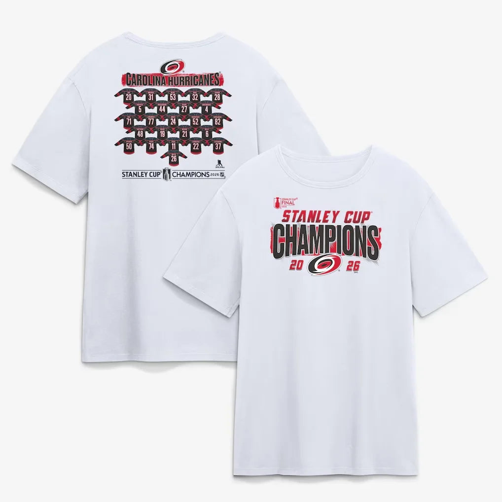 2026 Carolina Hurricanes Ice Hockey Champions T-shirt Men Women Summer Cotton Clothing Round Neck Short Sleeved Shirt Streetwear