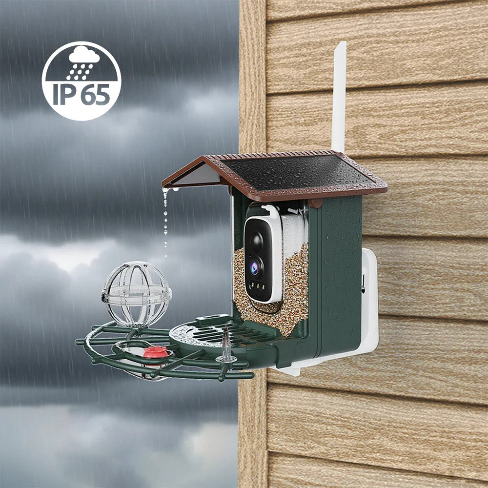 3MP Smart Bird Feeder Camera WiFi Two Way Audio Bird Identification Night Vision PIR Motion Detection For Bird Outdoor Watching