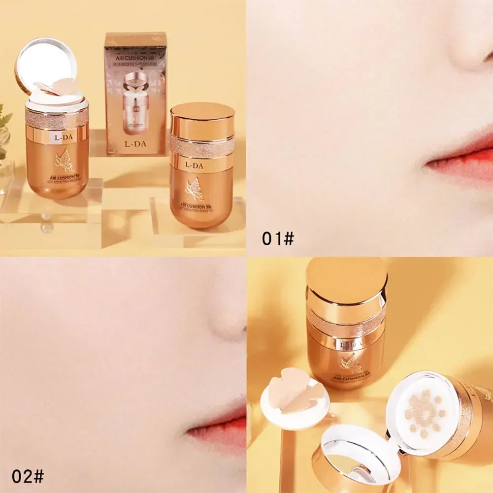 Butterfly Air Cushion BB Cream Lasting Powder Puff Hydrating Moisturizing Foundation Isolation Concealer Waterproof Makeup