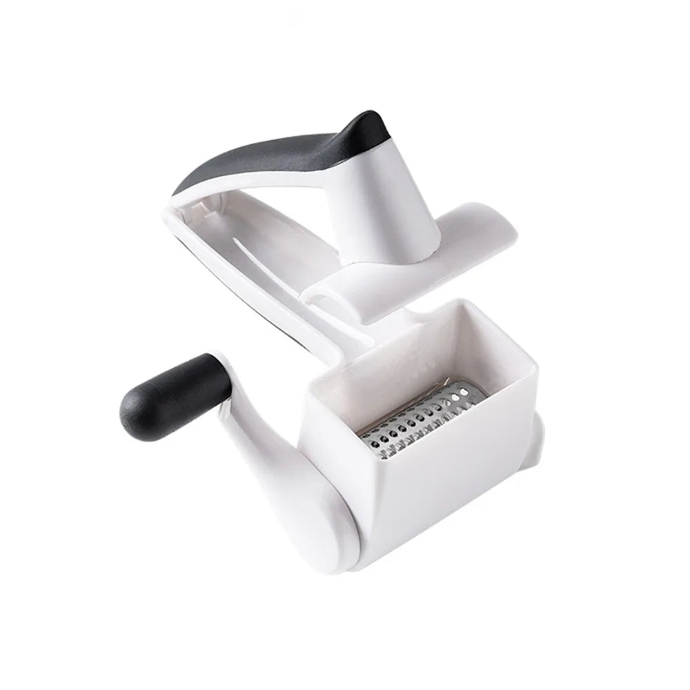 3-in-1 Hand-Cranked Cheese Grater Rotary Multi-functional Parmesan Cheese Shredder Hand Crank Stainless Steel Drum