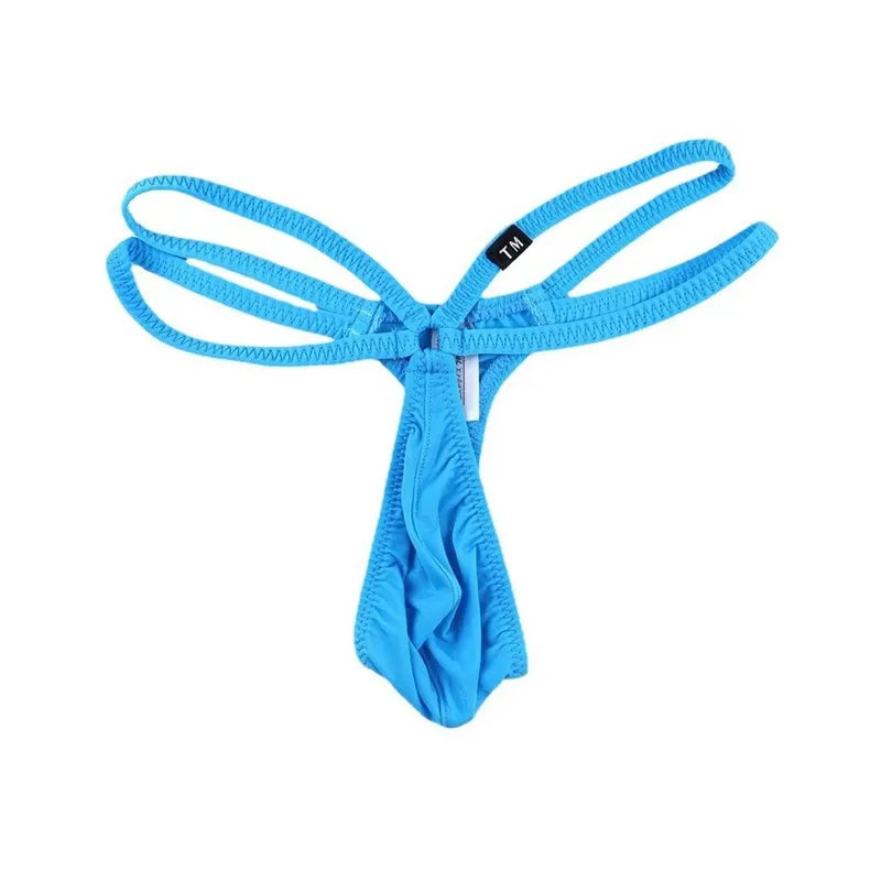 Men's Thongs  Ice Silk Fabric Sexy Thin Panties Comfortable Low Waist Men's Thongs  jockstrap