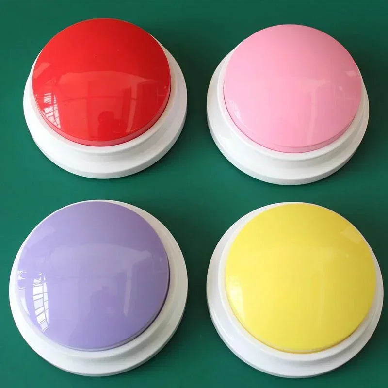 Pet Sound Box Recordable Talking Button Cat Voice Recorder Communication Supplies Training Squeeze Dog Toys Puppy Accessories