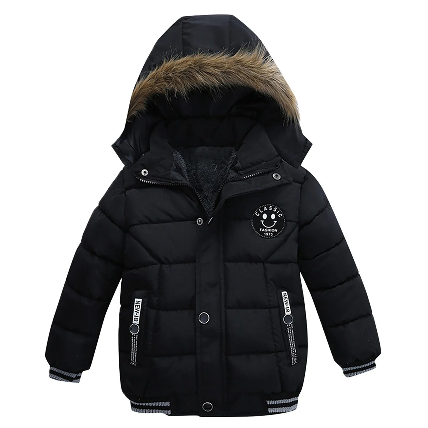 Autumn Winter Boys Jackets Keep Warm Cotton Thicken Kids Jackets Zipper Boys Hooded Outerwear Children's Clothing