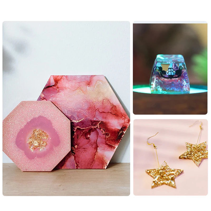500/1000ml Epoxy Resin 1:1 AB High-Definition Transparent Resin Adhesive Eternal Gloss Crystal Curing Agent DIY Jewelry Making