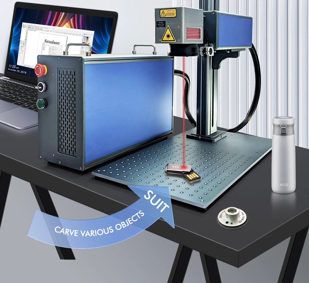 Fiber Laser Marking Machine Raycus Jpt Mopa M7 20w 30w 50w 100w Laser Engraving Gold Silver Copper Stainless Steel Metals