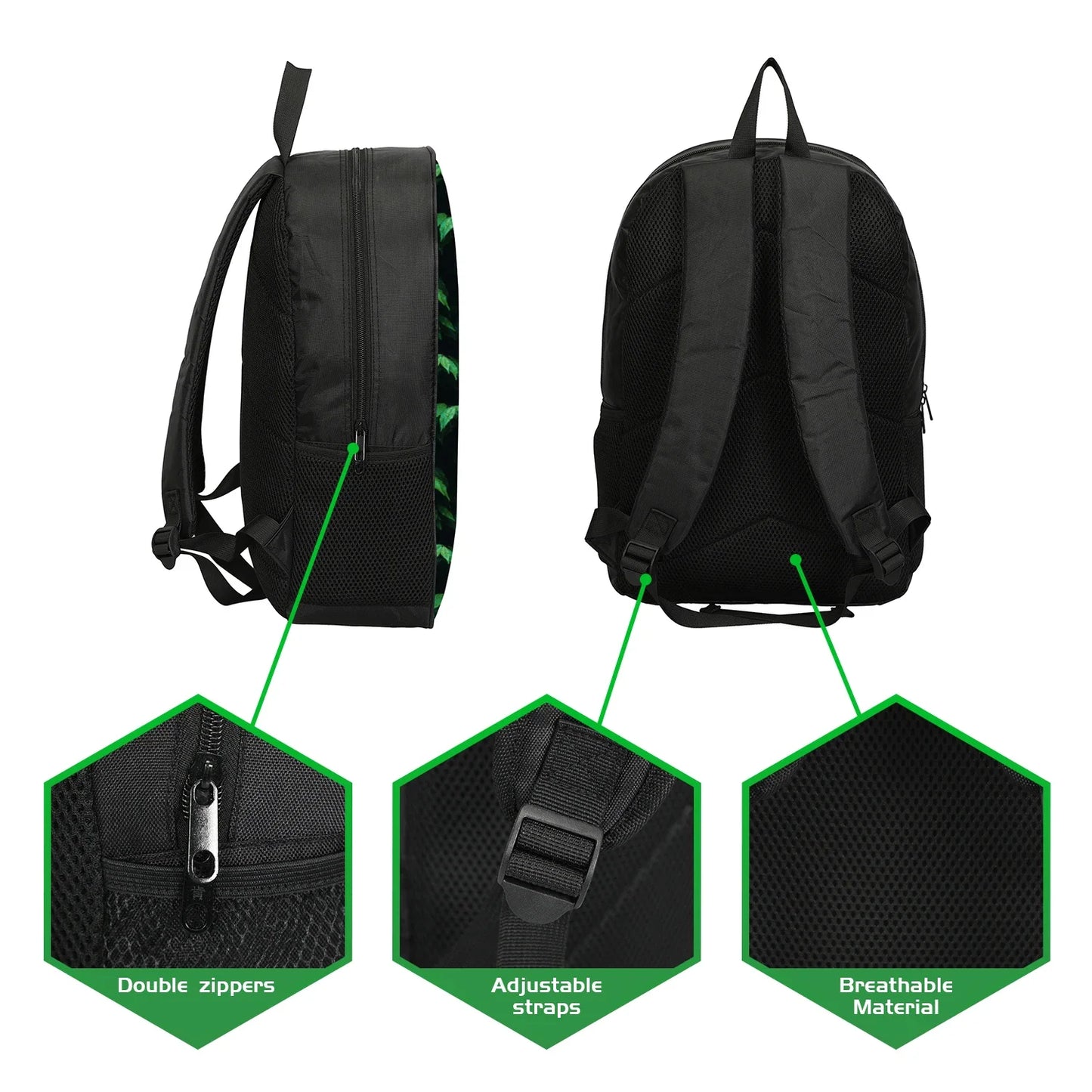 Large Capacity Bookbag 3pcs Set Boys Girls School Bags Angry Geometry Dash Cartoon Print Children Backpack Back To School Gifts