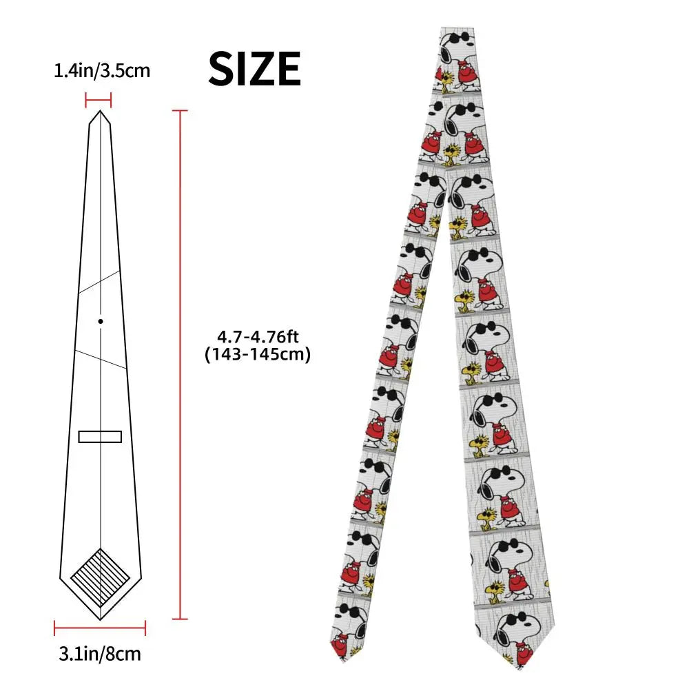 Personalized Fashion S-Snoopys Neckties Men Silk Cartoon Office Neck Tie