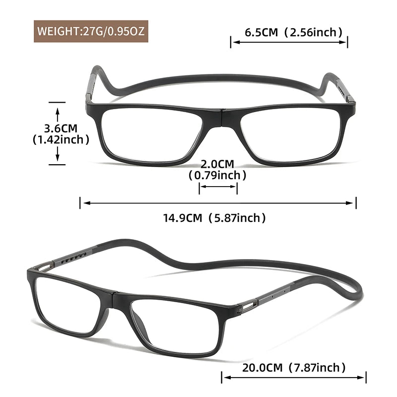 The new neck-hugging reading glasses are convenient to carry and are high-definition and comfortable for daily reading