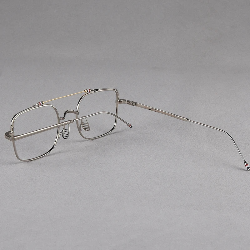 Double-beam Square Spectacle Frame TB909 Pilot Women's Glasses Frames Pure Titanium Eyeglass Frames Men's Glasses Frames Fashion