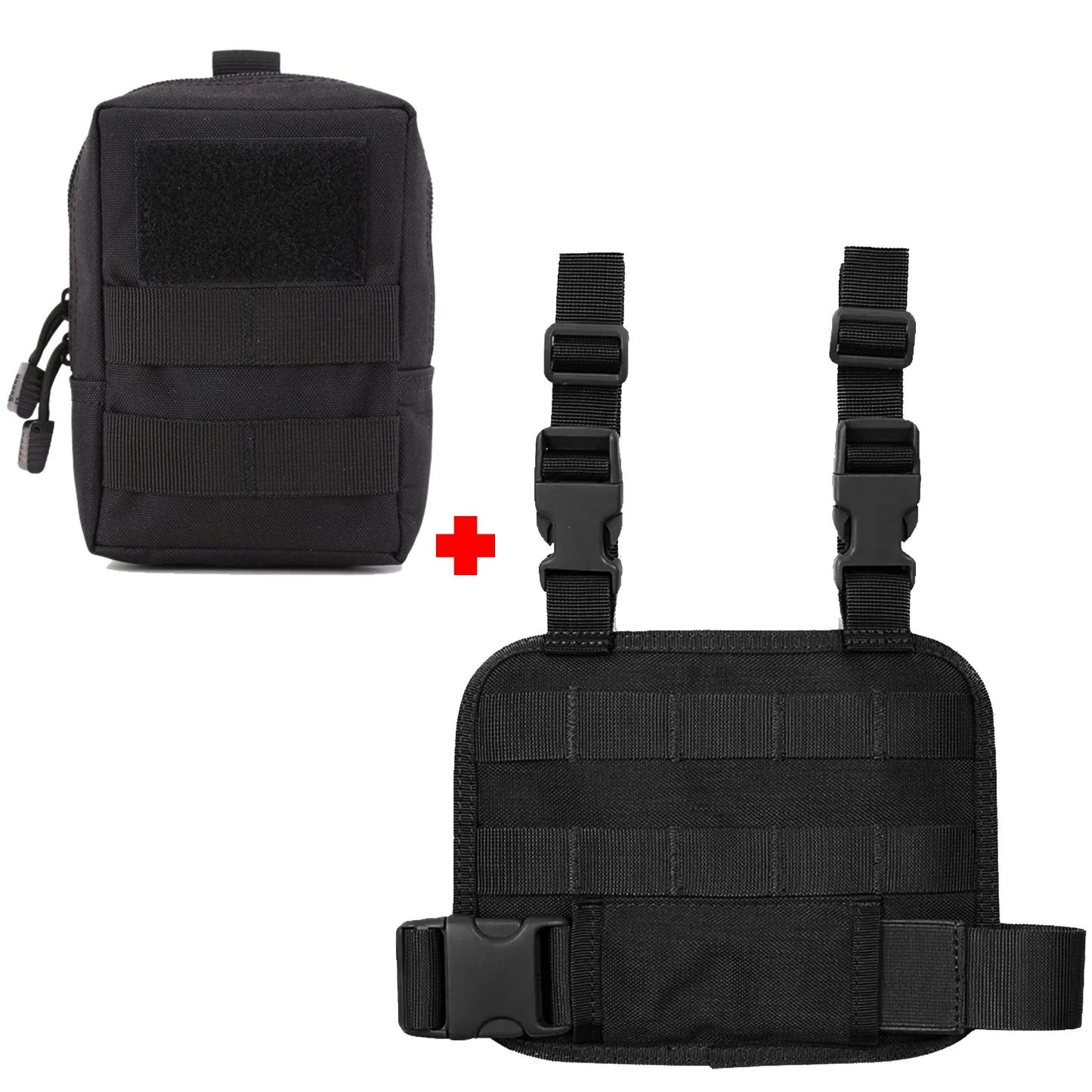 Tactical Molle EDC Pouch Compact Utility Pouch 600D Multipurpose Tool Bag Wasit Bag Organizer Tools Bags with Thigh Rig Panel