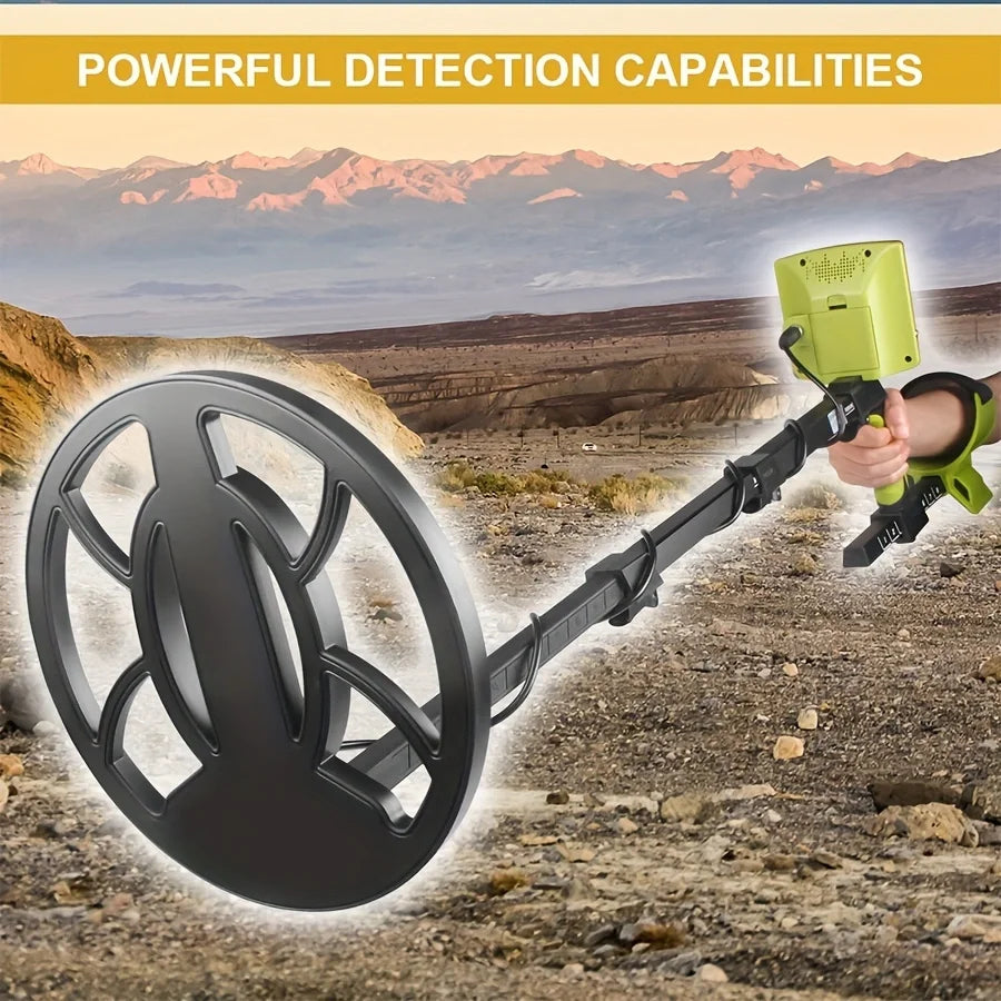 Metal Detector for Adults Analog Pointer Metal Detector with LCD Screen 10'' Waterproof Coil Adjustable All Metal&Disc&Pinpoint