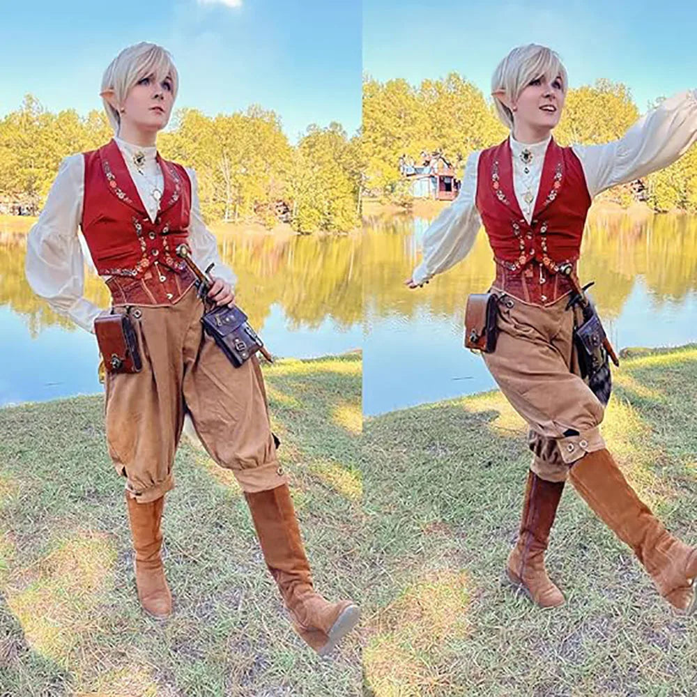 Pirate Pants Women Medieval Renaissance Viking Cosplay Costume Loose Pants Horseman Peasant Castaways Costume Bloomers Trousers