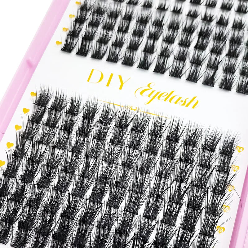 384PCS Eyelash Extension Book (with D-Curl Technology) – Ultra-Thick, Multiple Lengths Available, Easy-to-Apply-at-Home Makeu