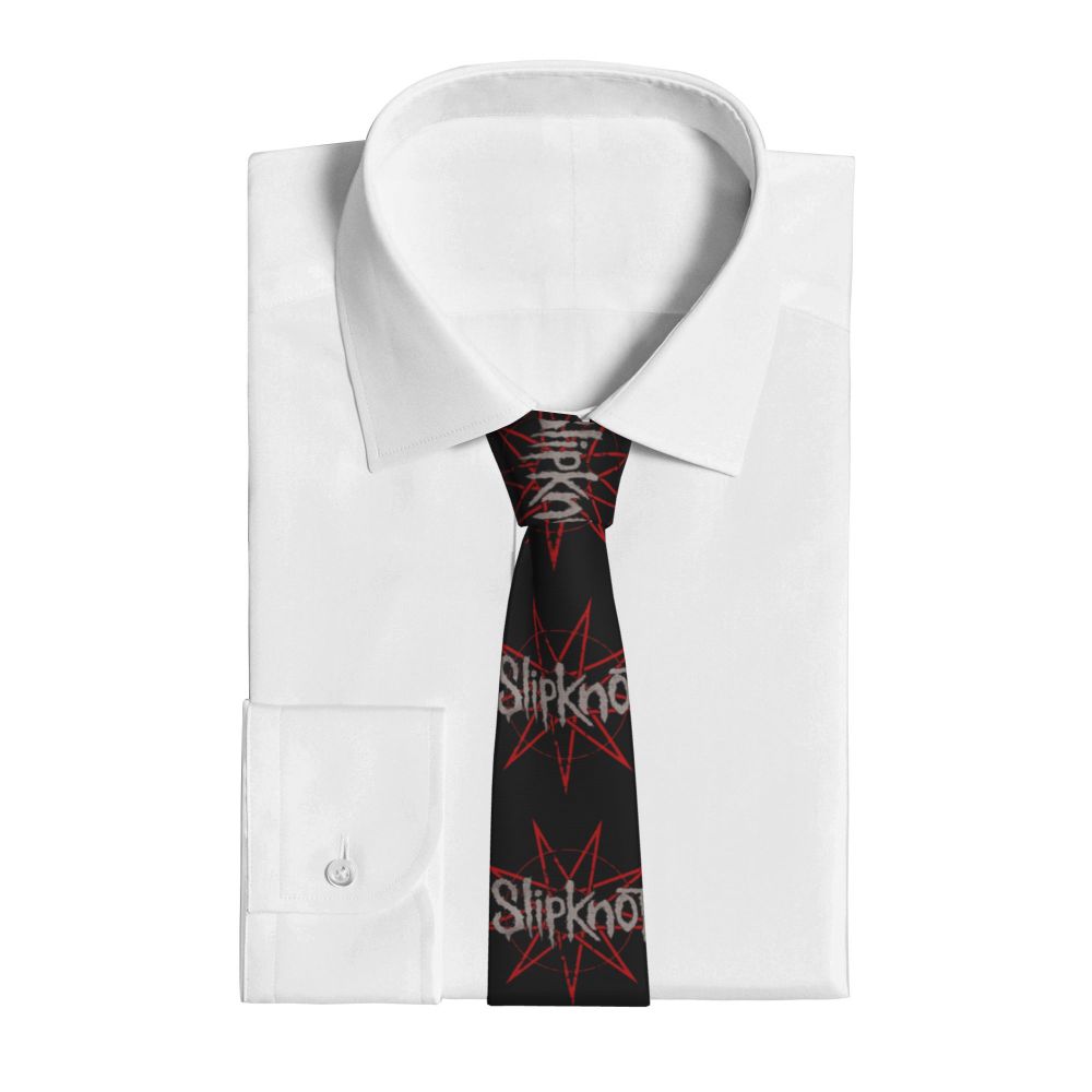 Slipknots Neckties Men's Customized Silk Heavy Metal Rock Music Gift Neck Tie for Office