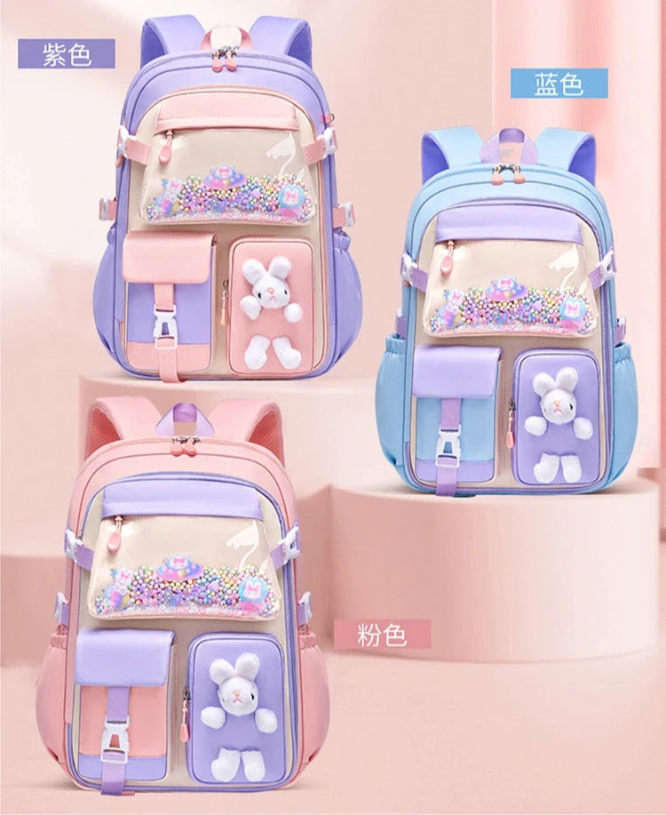 2026 Primary School Girls' Schoolbag Kawaii Lightweight Children's Bag Waterproof Bags Colorful Travel Backpack Mochilas Gifts