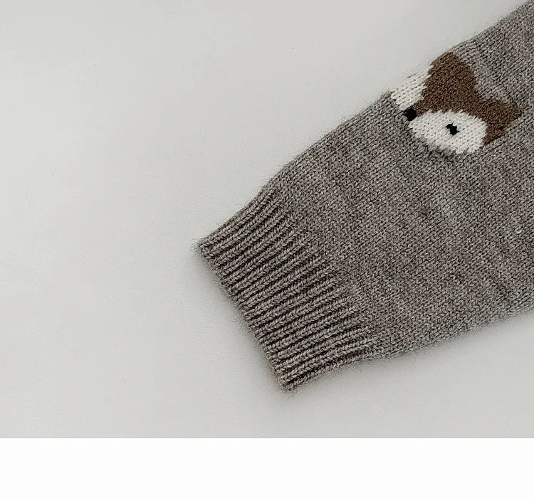 Baby Clothes 2025 Autumn and Winter New Boy's Knitted Jumpsuit Super Cute Cartoon Animal Baby Girl's Climbing Clothes