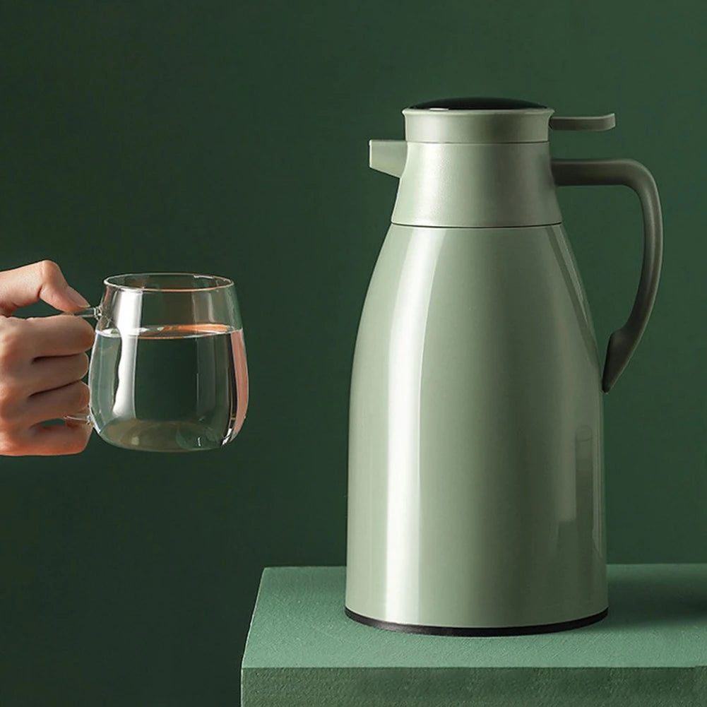 1/2l Insulated Water Bottle With Glass Insulated Liner Large Capacity Vacuum Flasks Kettle Thermal Jug For Home Winter Warm