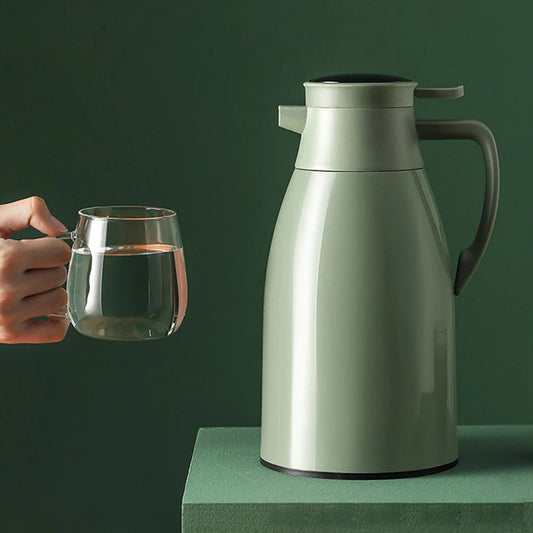 1/2l Insulated Water Bottle With Glass Insulated Liner Large Capacity Vacuum Flasks Kettle Thermal Jug For Home Winter Warm