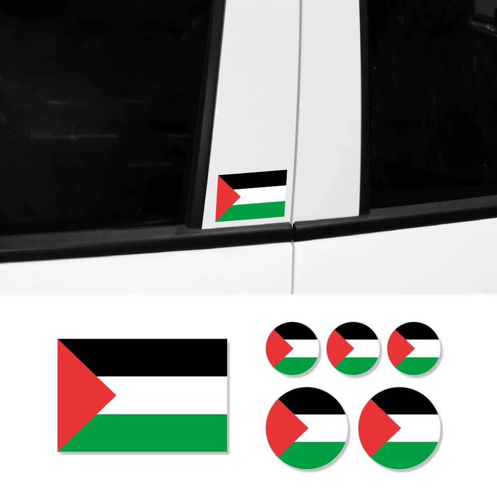 Palestine Flag Car Stickers Tuning Decor Decal on Bumper Rear Window Windshield Laptop Walls Motorcycle Styling Auto Accessories