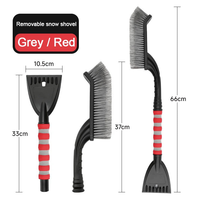 Car Snow Removal Operation Winter Rubbing Board Retractable Brush With Detachable Ice Scraper And Auto Windshield Snow Shovel