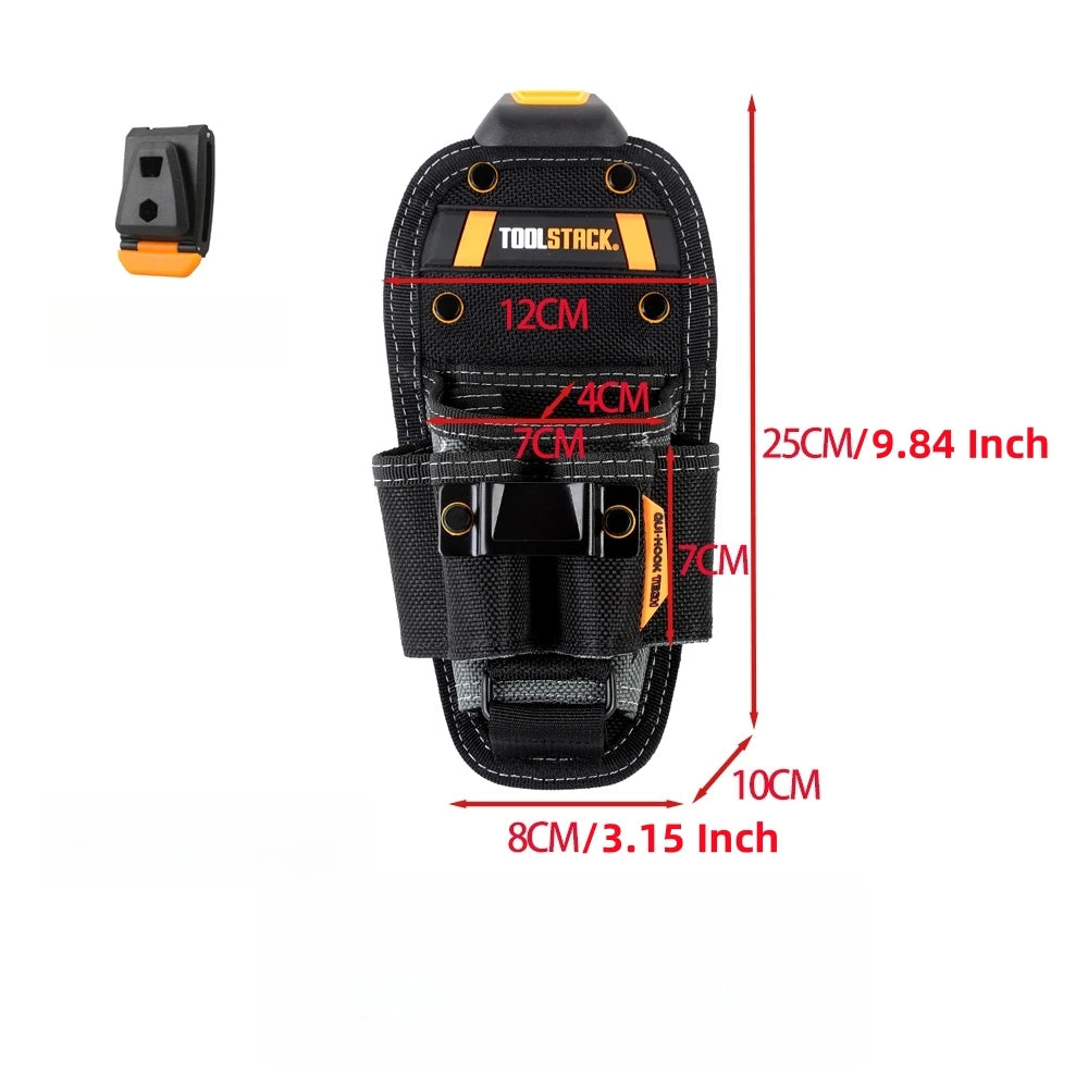 TOOLSTACK Mini Electrician's Pouch High Quality Oxford Durable Tools Storage Bag Quick-Hook Small Waist Toolkit Work Package