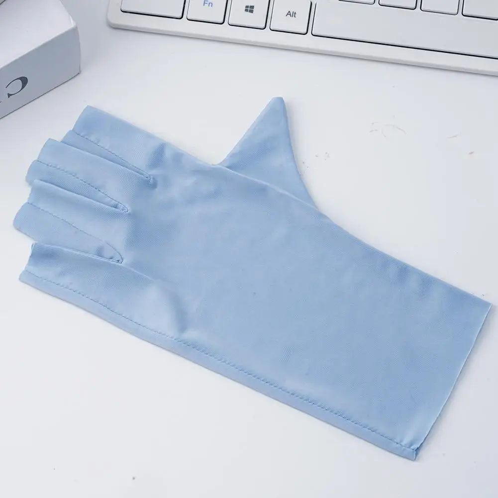 Women Sunscreen Gloves Fingerless Gloves Summer Sunscreen UV Protection Multicolor Gloves Woman Driving Glove Female Touchscreen