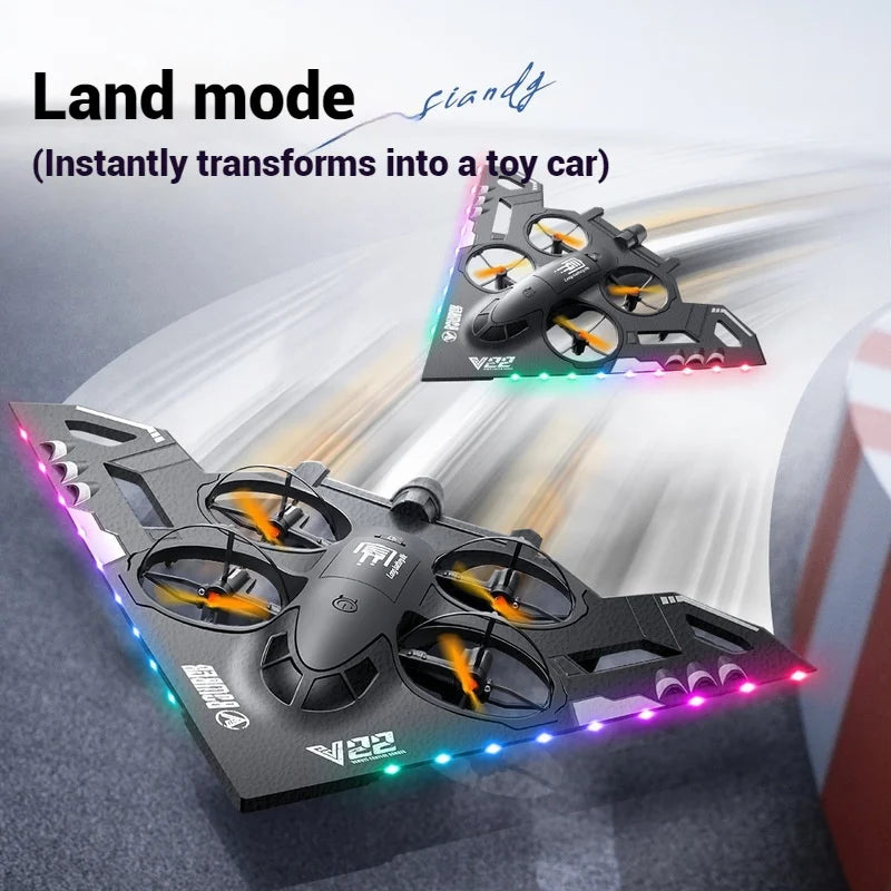 In Stock V22 Rc Aircraft Water Land Air Three In One Plane Model Glider Toy Capable Aerial With Drone Birthday Presents