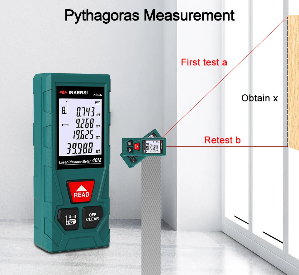Laser Distance Meter Digital Rangefinder Roulette Trena Measuring Tape Construction Tool Laser Tape Measure Range Finder