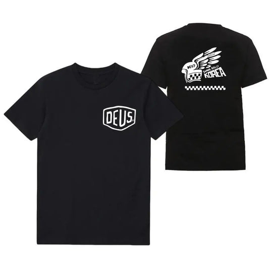 DEUS EX MACHINA Men Clothing T-Shirts Fashion tide Short Sleeve Streetwear MX Summer Round Neck Tees Man Sport Sportwear Vintage