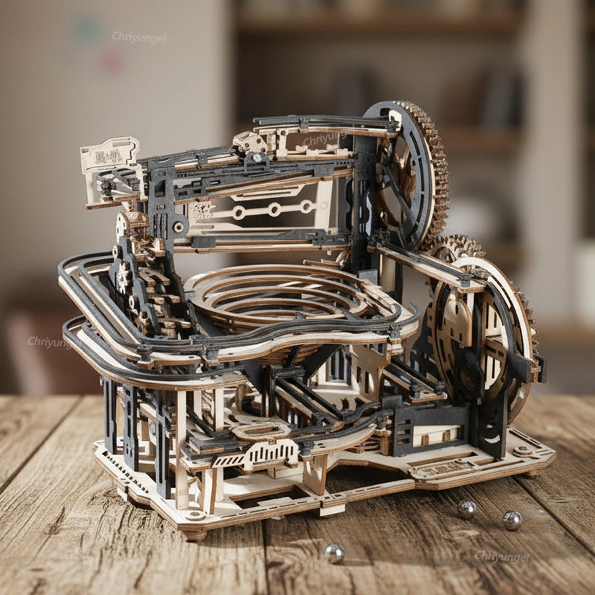 3D Wooden Puzzle DIY Marble Run Building Model Kit STEM Educational Construction Toys for Kids Adults Teens Boys Girls Gifts