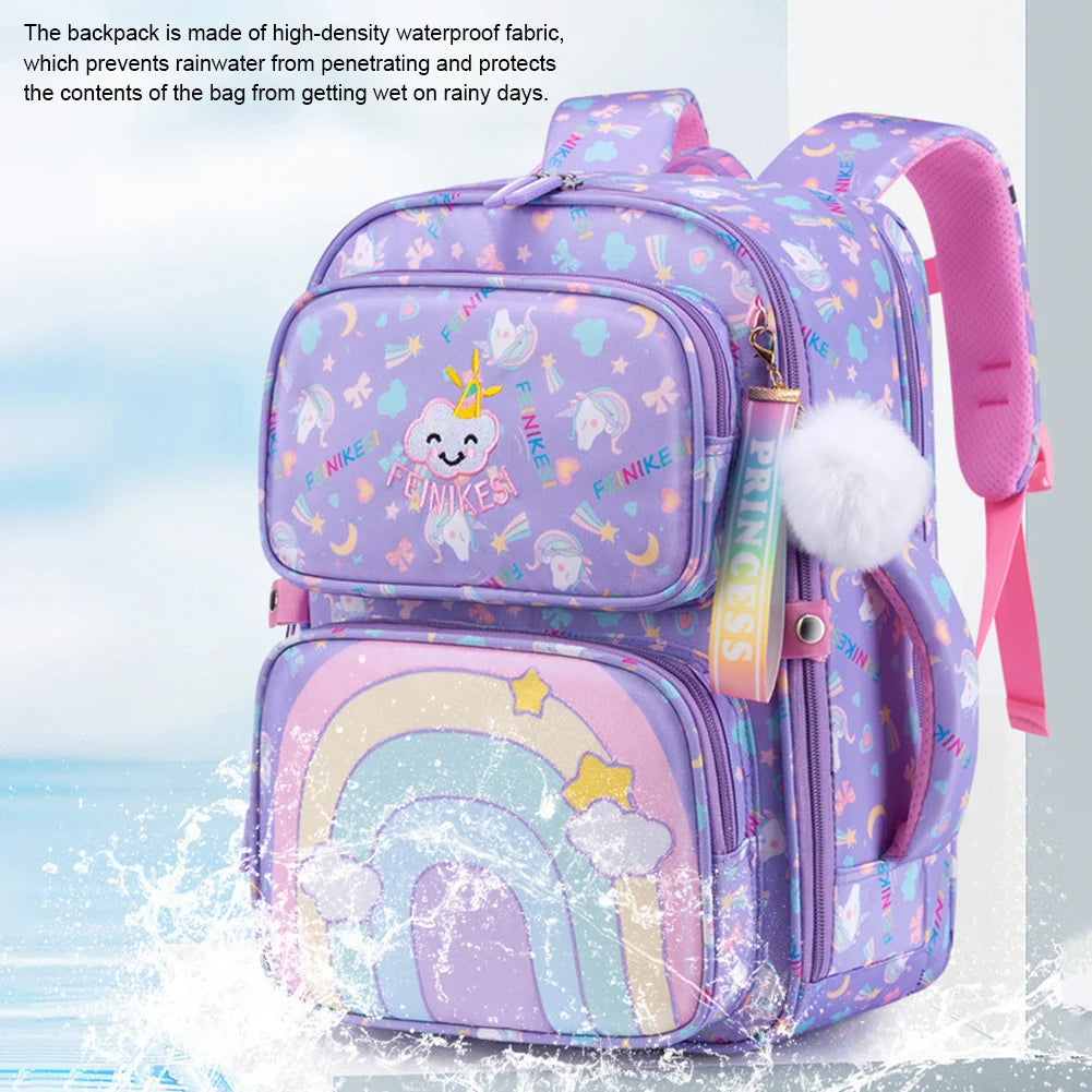 Cute Backpack For Primary School Student Stylish Portable Versatile Bag Breathable Preschool Books Bag Back To School Gift Girls