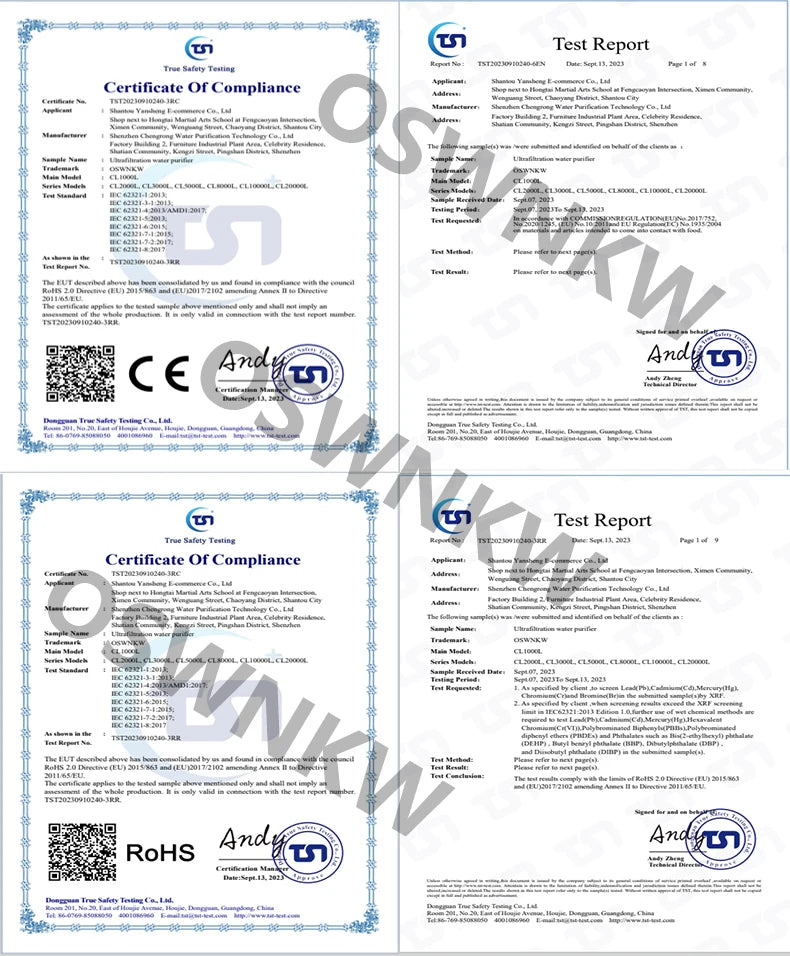 Whole house water purifier 0.01um PVDF pre-filter 1000L SUS304 water filter can be continuously cleaned for 5 years
