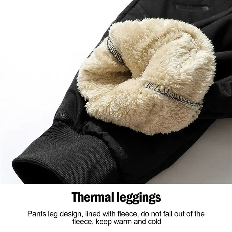 Animal Game Winter Women Plush Thick Fleece Waterproof Sweatpant Windproof Casual Pants Warm Outerwear Lambswool Thermal