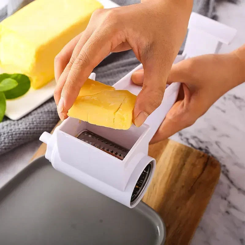 Multipurpose Rotary Cheese Grater With Stainless Steel Drums Handheld Cheese Grinder For Parmesan Cheddar Chocolate Vegetable
