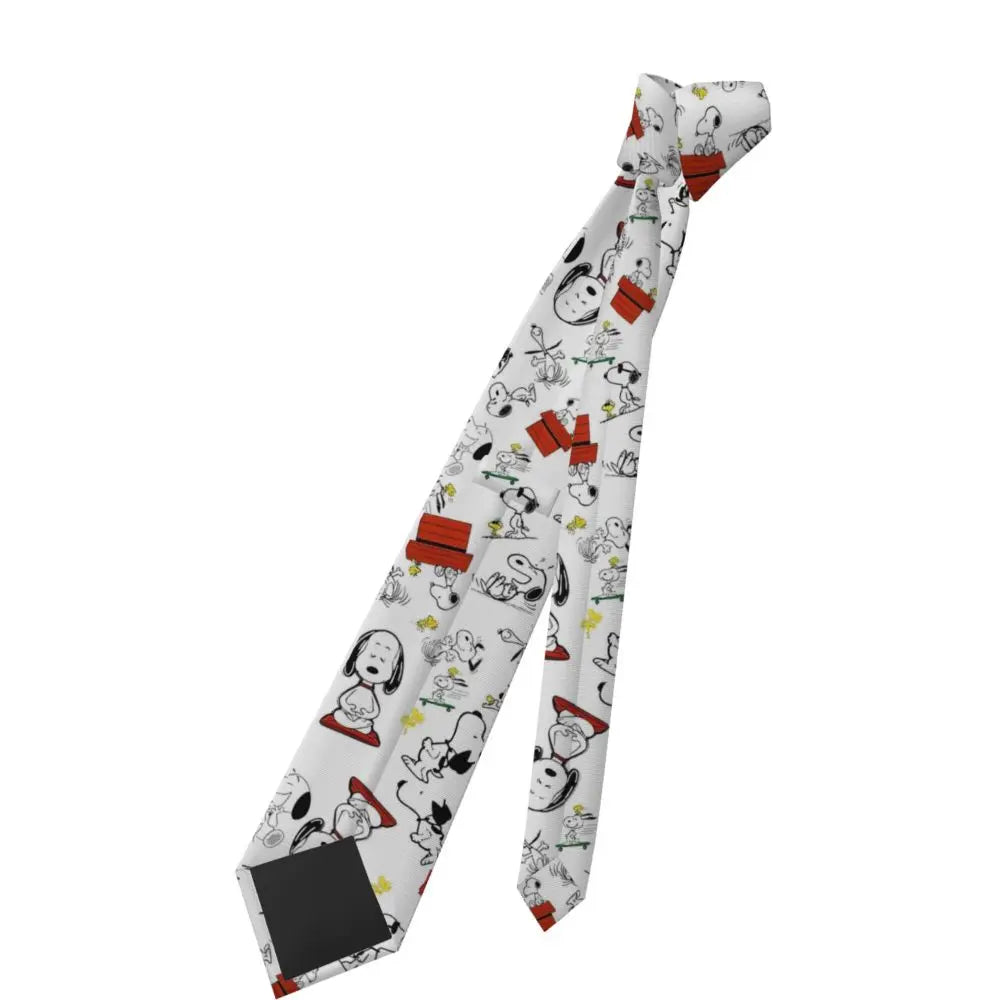 Personalized Fashion S-Snoopys Neckties Men Silk Cartoon Office Neck Tie