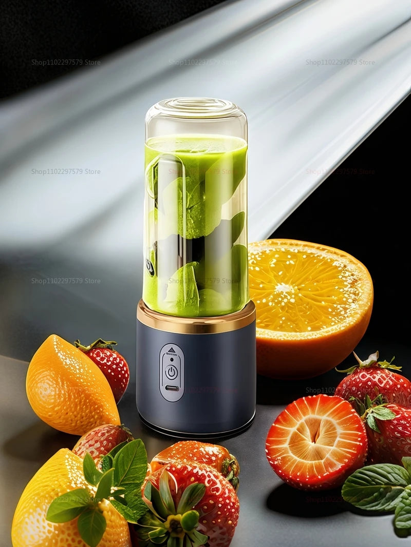 Double Cup Multifunction Portable Blender USB Personal Mini Juicer Cup 400ml Household Milkshake Juice Maker Electric Juicer