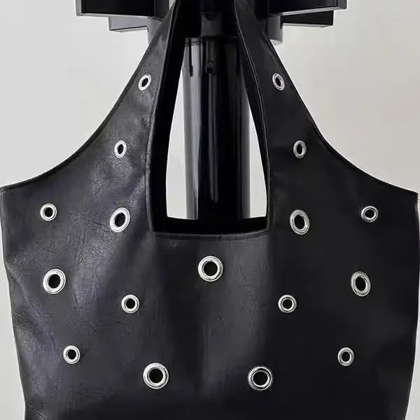 Women Bag 2025 New Fashion PU Rivet High-Capacity Shoulder Bag Handbag Simple Office Lady Women Bags