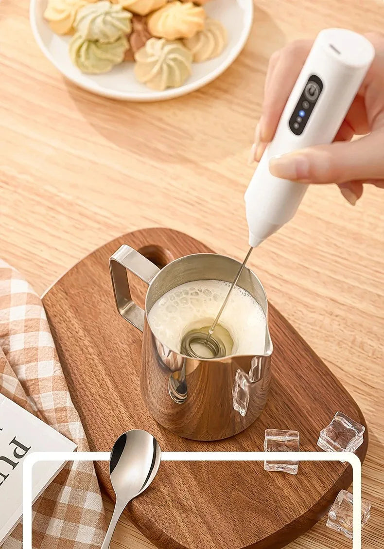 Wireless Milk Frothers Electric Handheld Blender Electrical Mini Coffee Maker Whisk Mixer With USB For Coffee Cappuccino Cream