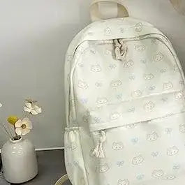 Cute Cartoon Cat Printed Backpack Large Capacity Student Schoolbag Fashion Delicate Trendy Girly Bag Portable Travel Bags Gifts