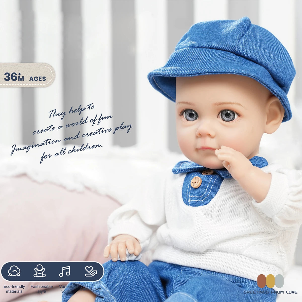 Bebe Reborn Doll 14 Inch 35CM  Boy Baby Doll With Fashion Clothes Soft Skin Cotton Body Lifelike Realistic Baby Children Gift