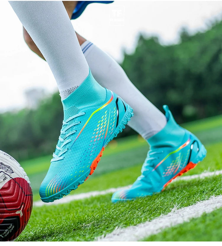 Football Shoes Men X2308 White TF/FG Original Professional Youth Anti-slip Indoor Fast Soccer Outdoor Training Football Sneaker