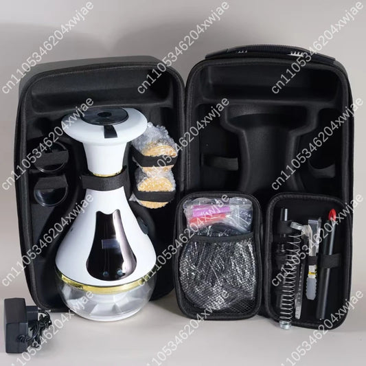 Electronic Shisha with LED Display, Fast Heating USB Rechargeable E-Hookah for Personal Use