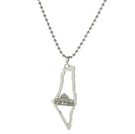 Palestine Map Pendant Necklace Jewelry Necklace for Man Woman Gift