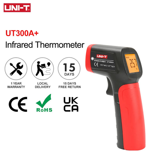 UNI-T UT300A+ Laser Infrared Thermometer Handheld Termometro Digital Industrial Non Contact Laser Temperature Meter Gun