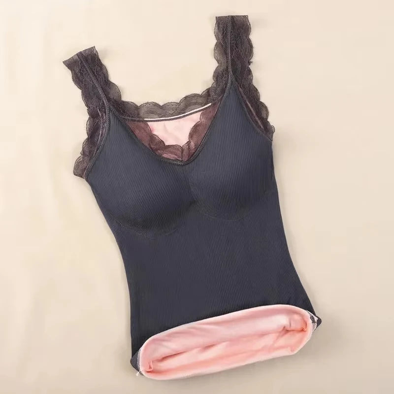 Thermal Underwear Plus Size Vest Thermo Lingerie Women Winter Clothing Warm Top Inner Wear Thermal Shirt Undershirt Intimate