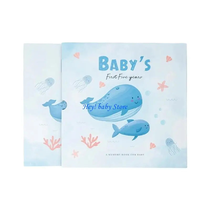 Q1FE Memory Book for Baby Boy Girl Baby Milestones Book to Record Every Event Journal Scrapbook Photo Album