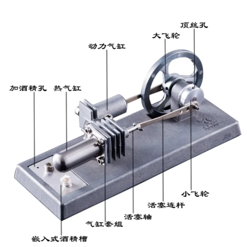 Stirling engine model children DIY puzzle assembled metal gifts toys physics laboratory equipment