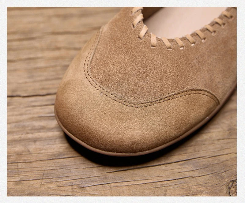 Women's Flat Shoes - 2026 New Style Leather Casual Fashion Single Shoes - Women's Wide-Toe Comfortable Mom Shoes Loafers Women